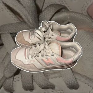 New Balance Pink and Cream Sneakers